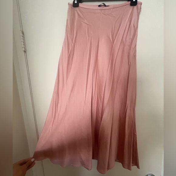 Scotch & Soda Silk midi skirt baby pink - Picture 3 of 8